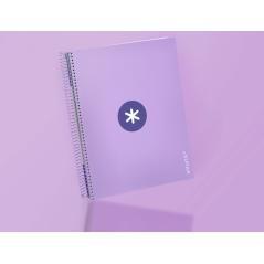 Cuaderno espiral liderpapel a4 micro antartik tapa forrada120h 100 gr cuadro 5mm 5 banda4 taladros color lavanda - Imagen 10