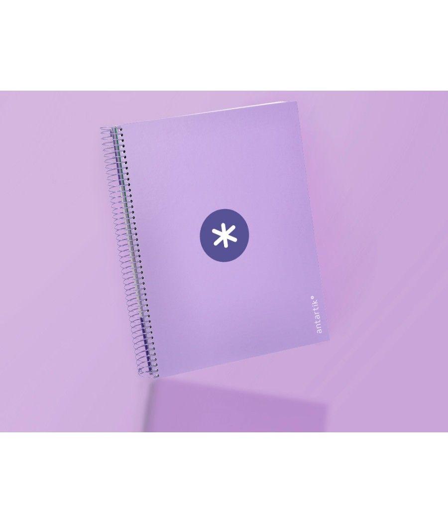 Cuaderno espiral liderpapel a4 micro antartik tapa forrada120h 100 gr cuadro 5mm 5 banda4 taladros color lavanda - Imagen 10