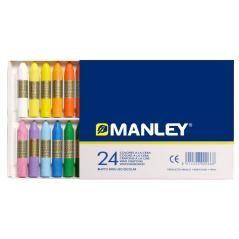 Lápices cera manley caja de 24 colores ref.124 - Imagen 4