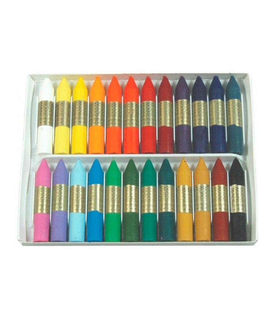 Lápices cera manley caja de 24 colores ref.124 - Imagen 5