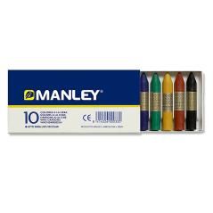 Lápices cera manley caja de 10 colores ref.110 - Imagen 4