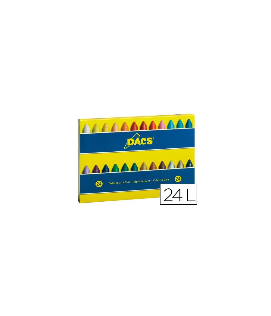 Lápices cera dacs caja de 24 colores pack 5 unidades - Imagen 2