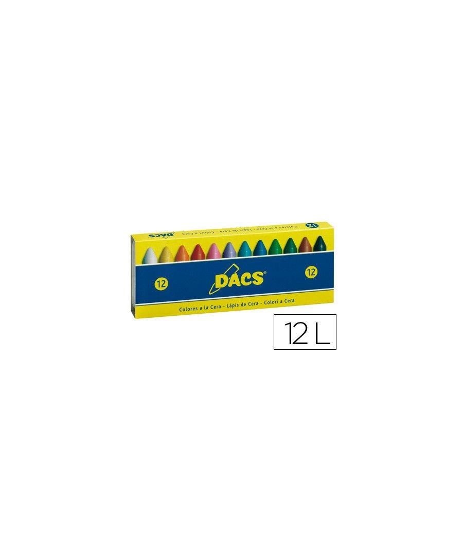 Lápices cera dacs caja de 12 colores pack 10 unidades - Imagen 2