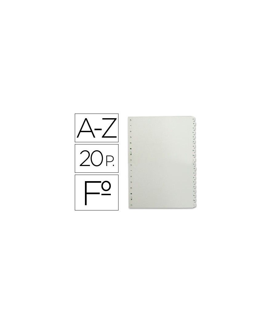 Separador alfabetico multifin 3005 plástico folio natural - Imagen 2