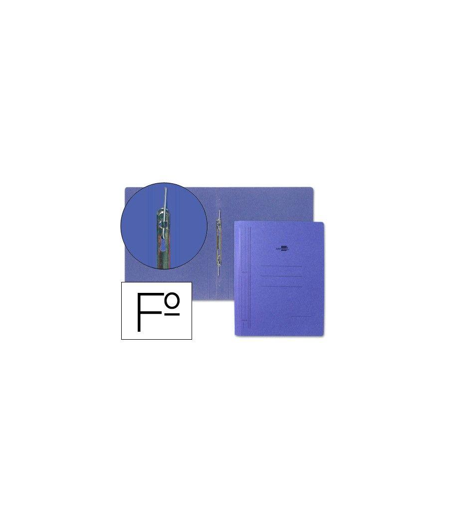 Carpeta gusanillo liderpapel folio cartón azul pack 25 unidades - Imagen 2