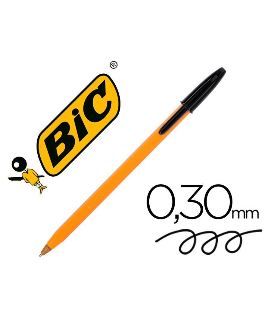 Bolígrafo bic naranja negro pack 20 unidades - Imagen 2