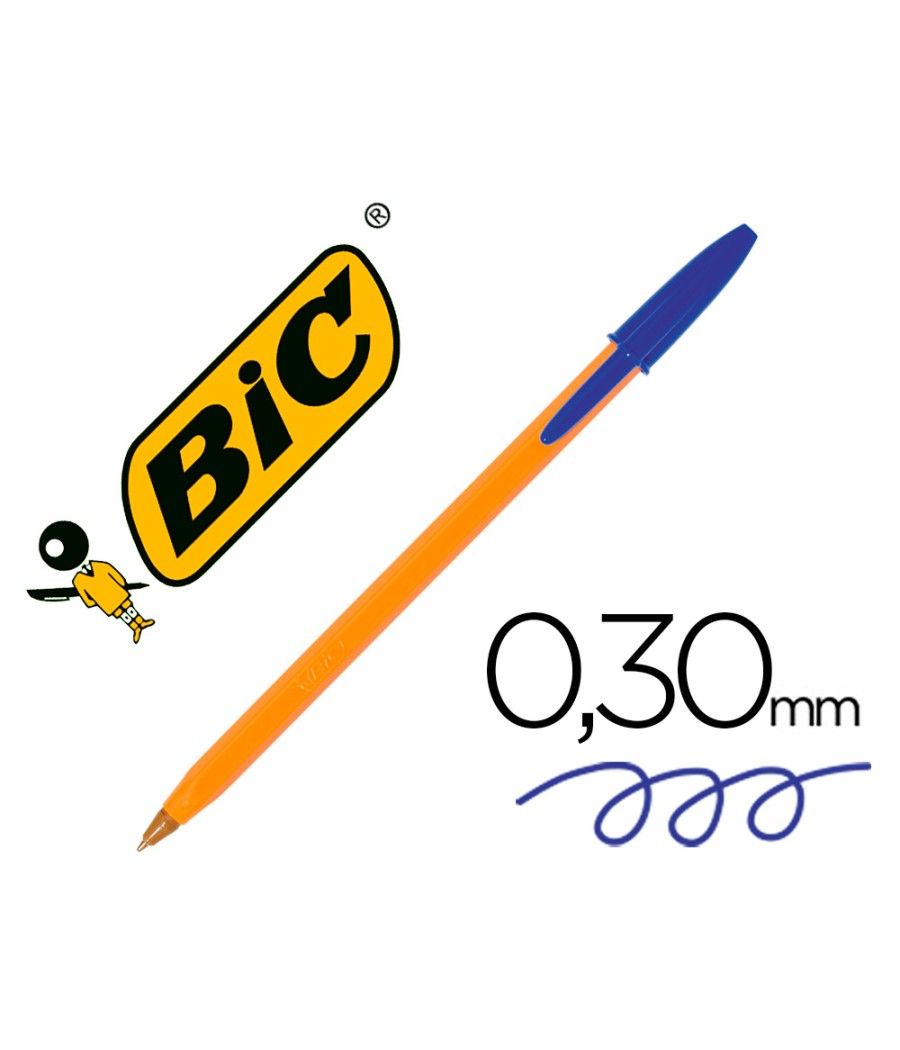 Bolígrafo bic naranja azul pack 20 unidades - Imagen 2