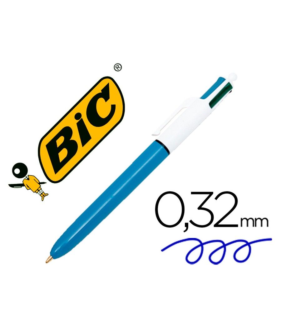 Bolígrafo bic cuatro colores pack 12 unidades - Imagen 2