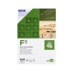 Bloc exámenes liderpapel cuadro 4mm folio 40 hojas 60g/m2 pack 10 unidades - Imagen 3