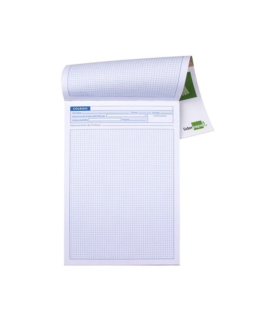 Bloc exámenes liderpapel cuadro 4mm folio 40 hojas 60g/m2 pack 10 unidades - Imagen 4