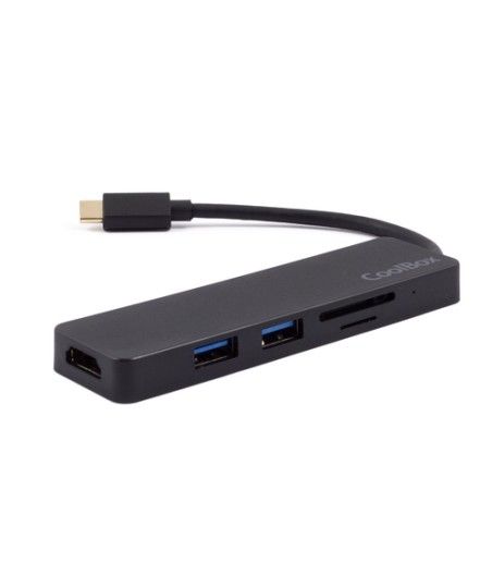 CoolBox miniDock USB-C Lite 2 USB 3.2 Gen 1 (3.1 Gen 1) Type-C Negro - Imagen 1