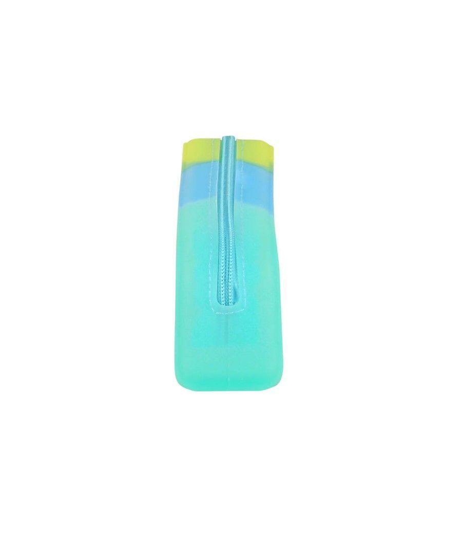 Bolso escolar safta portatodo tricolor cuadrado silicona 185x55x75 mm - Imagen 4