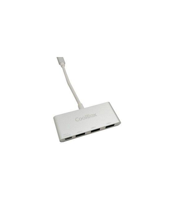 CoolBox COO-HUC3U3PD hub de interfaz USB 3.2 Gen 1 (3.1 Gen 1) Type-C 5000 Mbit/s Aluminio - Imagen 1