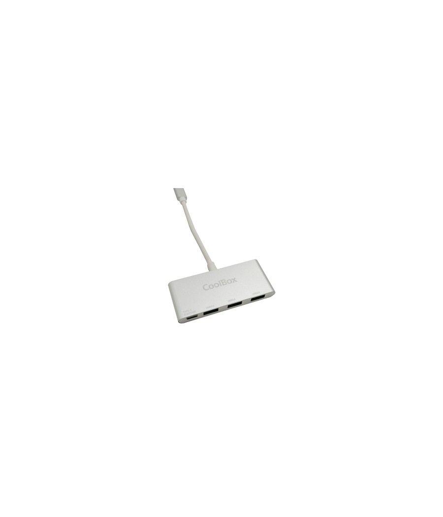 CoolBox COO-HUC3U3PD hub de interfaz USB 3.2 Gen 1 (3.1 Gen 1) Type-C 5000 Mbit/s Aluminio - Imagen 1