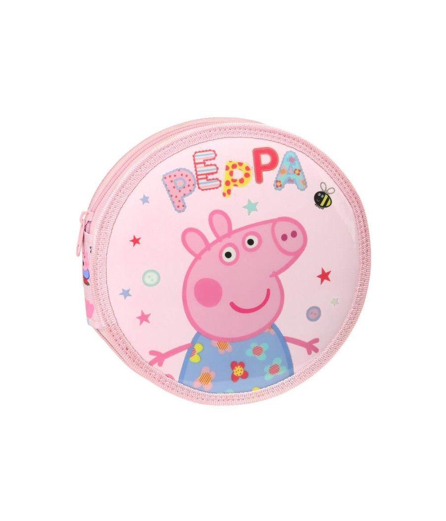 Plumier escolar safta con cremallera 18 piezas 210x35 mm peppa pig having fun - Imagen 2