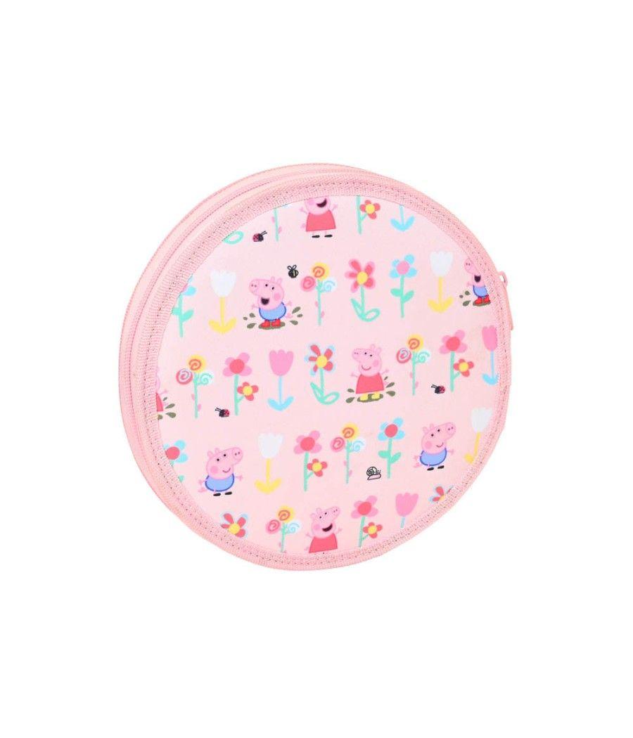 Plumier escolar safta con cremallera 18 piezas 210x35 mm peppa pig having fun - Imagen 3