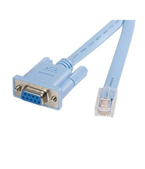 StarTech.com Cable 1,8m para Gestión de Router Consola Cisco RJ45 a Serie DB9 - Rollover - Macho a Hembra - Imagen 1
