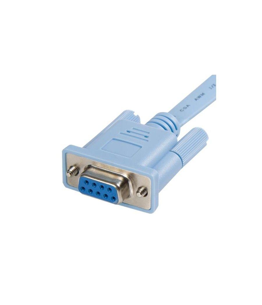 StarTech.com Cable 1,8m para Gestión de Router Consola Cisco RJ45 a Serie DB9 - Rollover - Macho a Hembra - Imagen 3