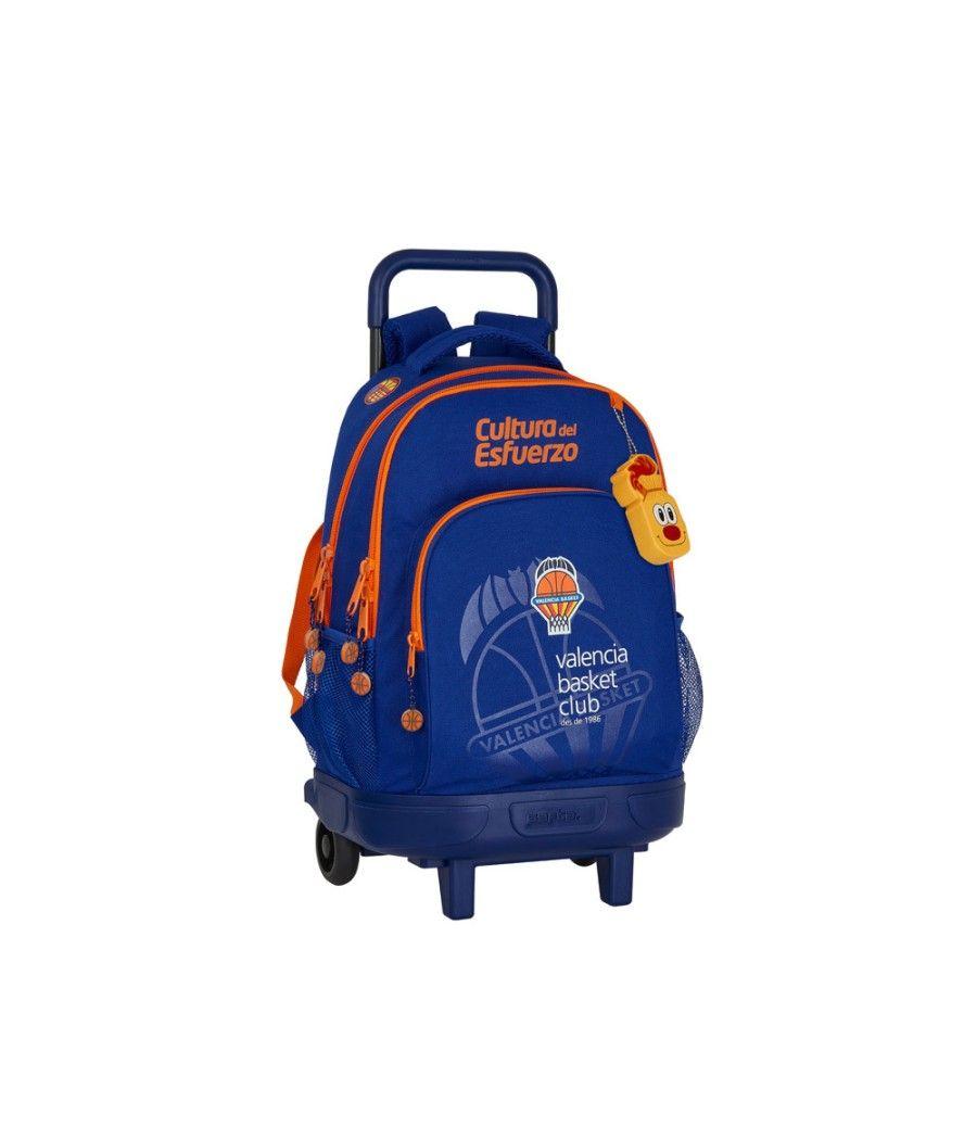 Cartera escolar safta con carro valencia basket club mochila grande con ruedas compact extraible 330x220x450 - Imagen 2