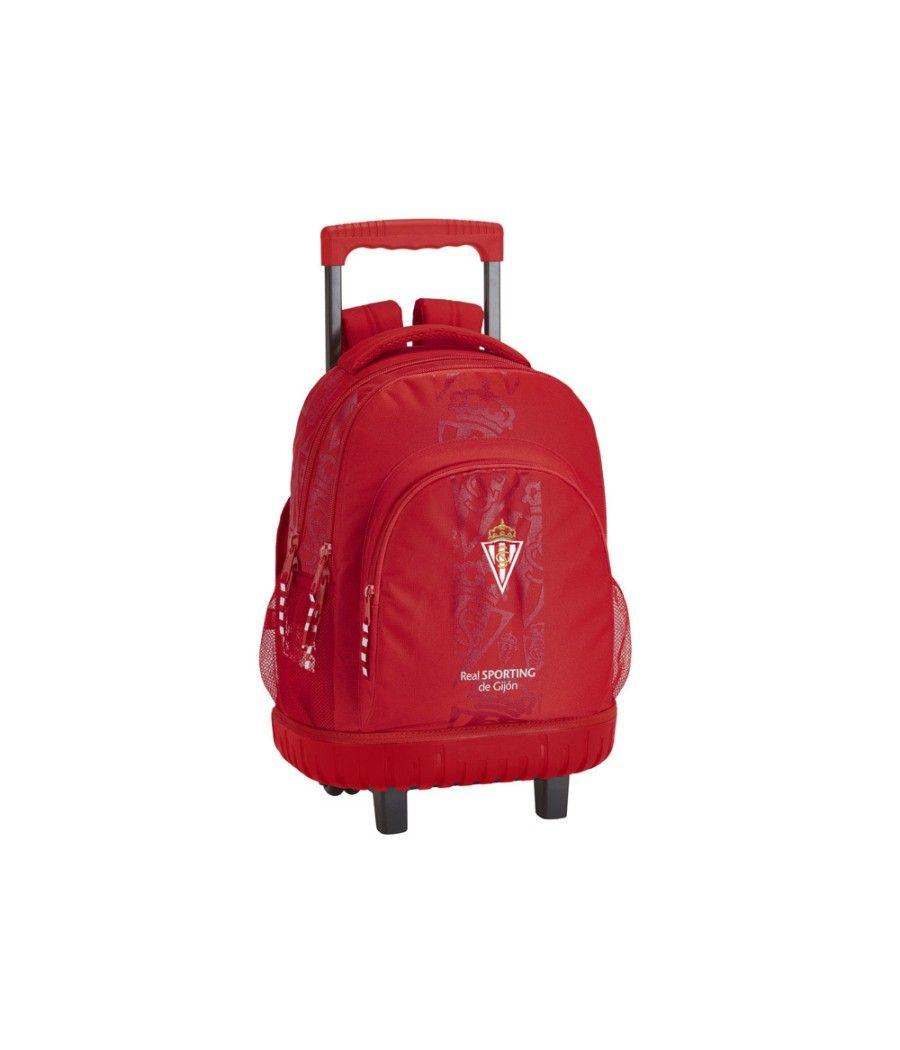 Cartera escolar safta con carro sporting de gijon mochila grande con ruedas compact 320x450x210 mm - Imagen 2