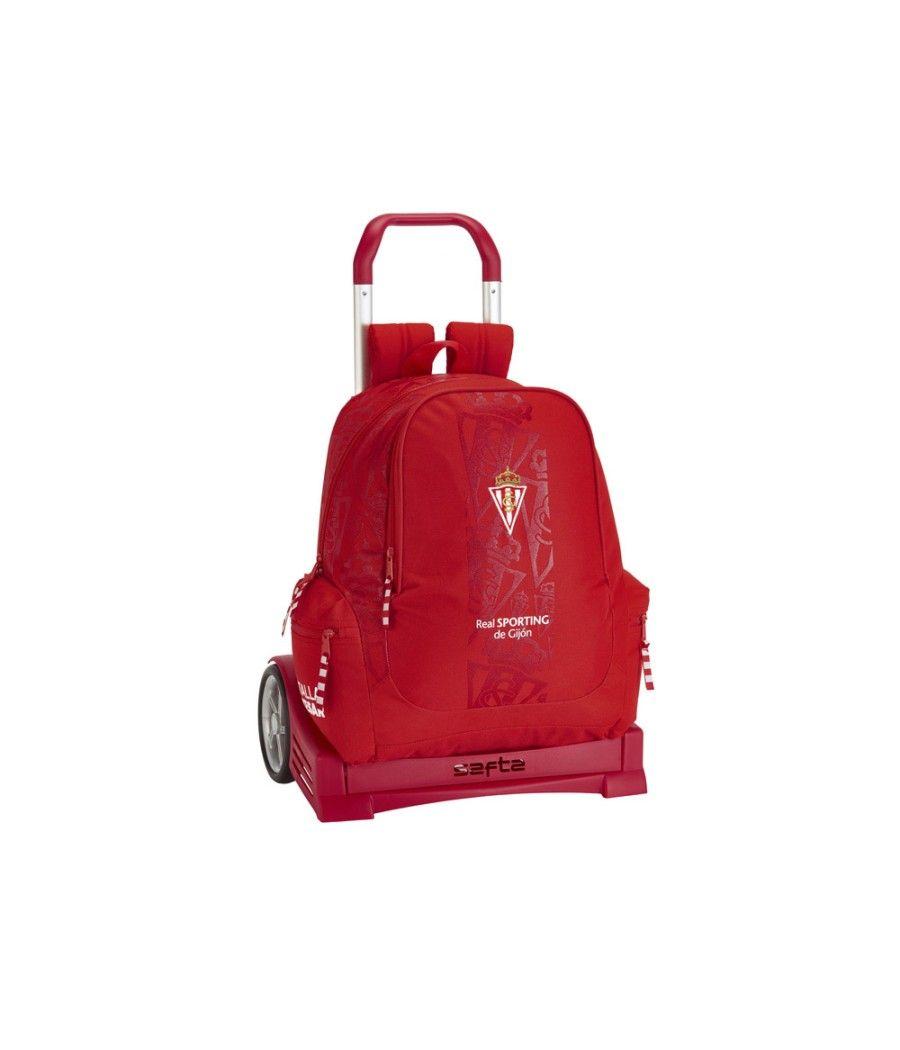 Cartera escolar safta con carro sporting de gijon 320x430x170 mm - Imagen 2
