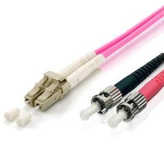 Cable fibra optica multimodo libre halogenos lc/st 50/125u 1m om4 - Imagen 1