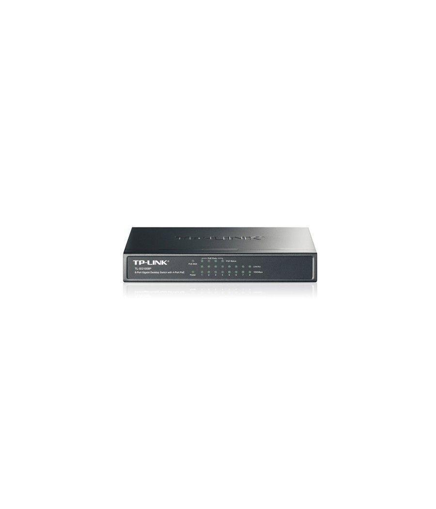 Switch no gestionable tp-link sg1008p 8p giga carcasa metalica no rack con 4p poe - Imagen 1