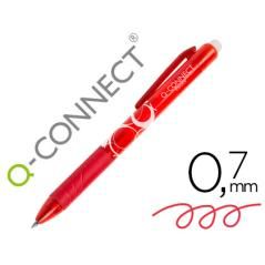 Bolígrafo q-connect retráctil borrable 0,7 mm color rojo pack 10 unidades - Imagen 1
