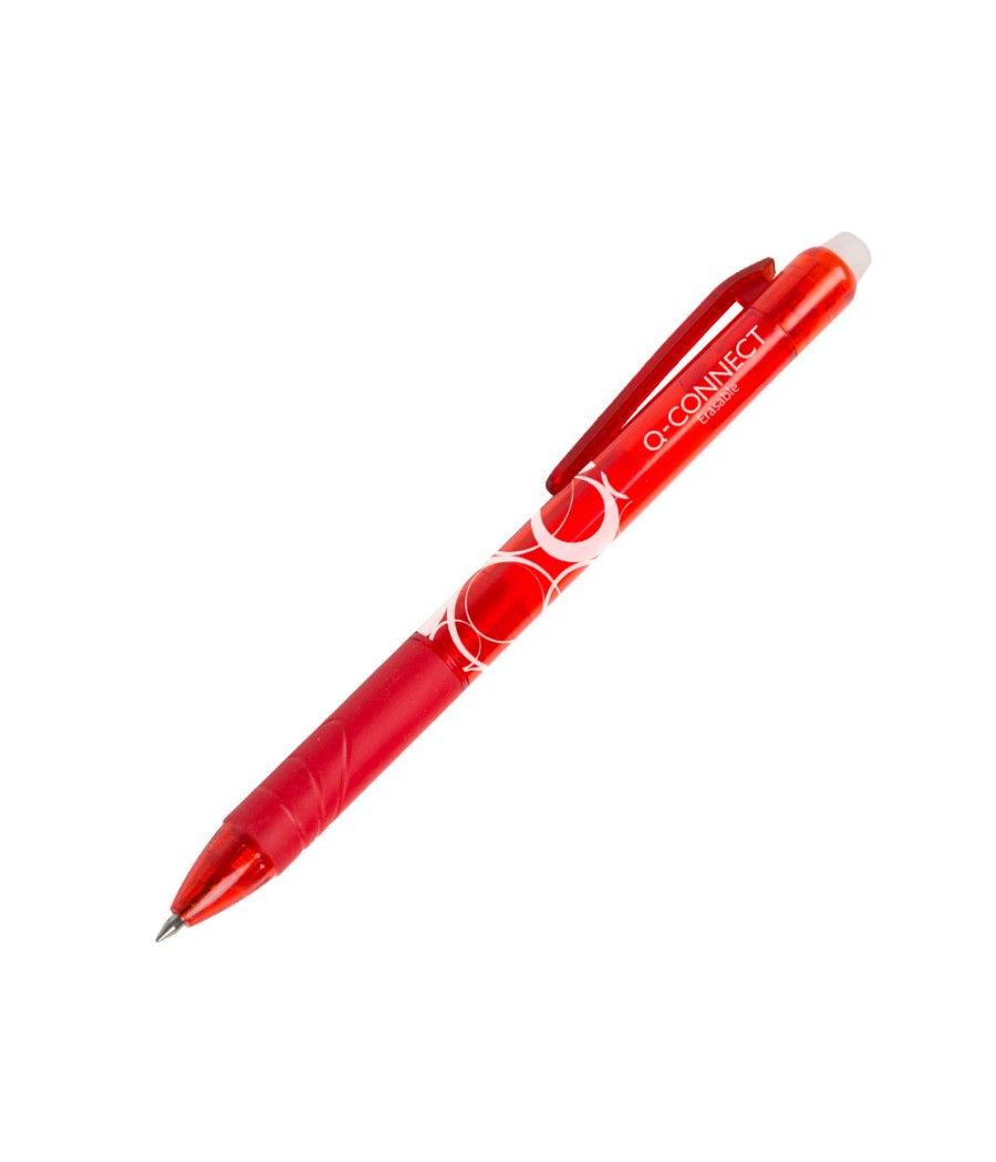 Bolígrafo q-connect retráctil borrable 0,7 mm color rojo pack 10 unidades - Imagen 2