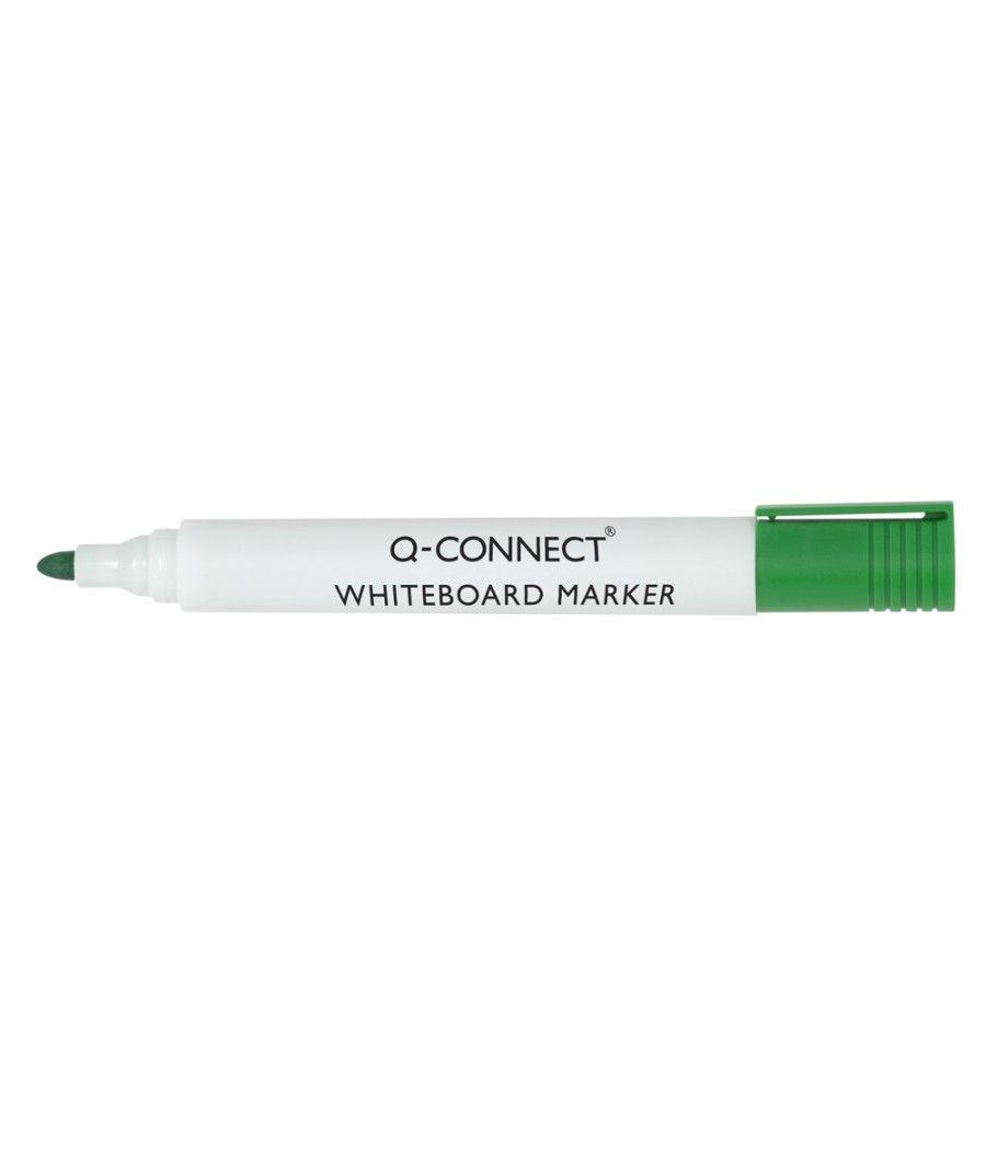 Rotulador q-connect pizarra blanca color verde punta redonda 3.0 mm pack 10 unidades - Imagen 2