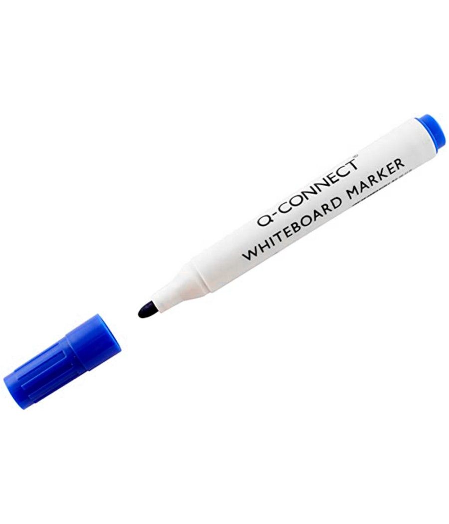 Rotulador q-connect pizarra blanca color azul punta redonda 3.0 mm pack 10 unidades - Imagen 3