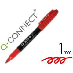 Rotulador q-connect para cd/dvd punta fibra permanente rojo punta redonda 1,0 mm pack 10 unidades - Imagen 1