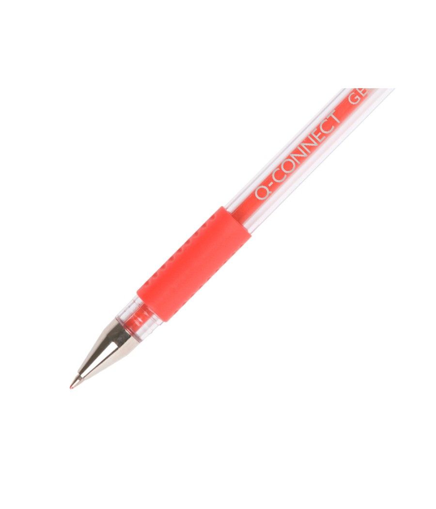 Bolígrafo q-connect tinta gel rojo 0.7 mm sujecion de caucho pack 10 unidades - Imagen 3