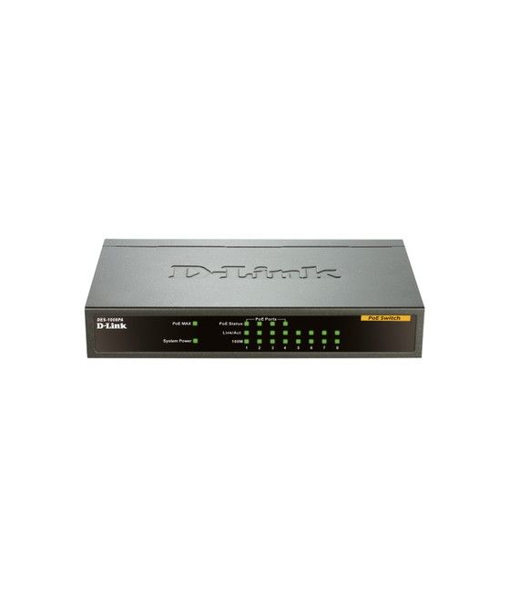 D-Link DES-1008PA switch No administrado Fast Ethernet (10/100) Energía sobre Ethernet (PoE) Negro - Imagen 1