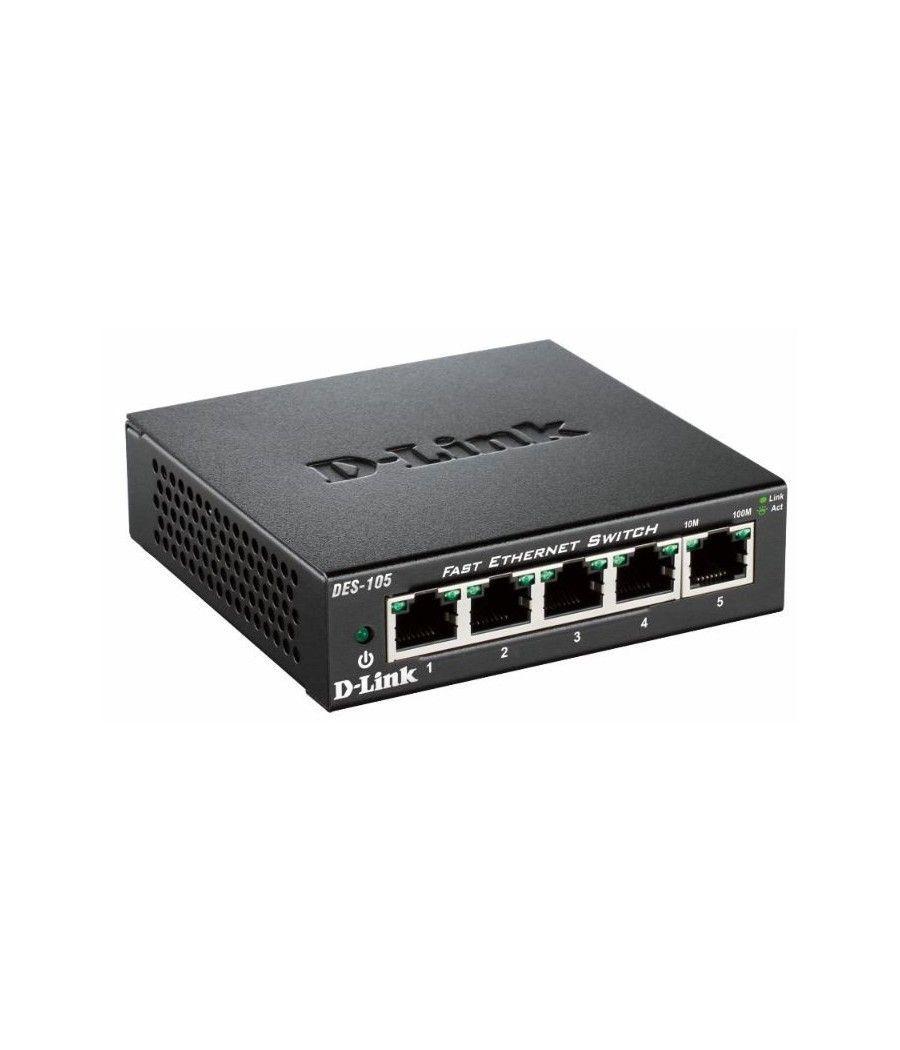 D-Link DES-105 Negro - Imagen 2