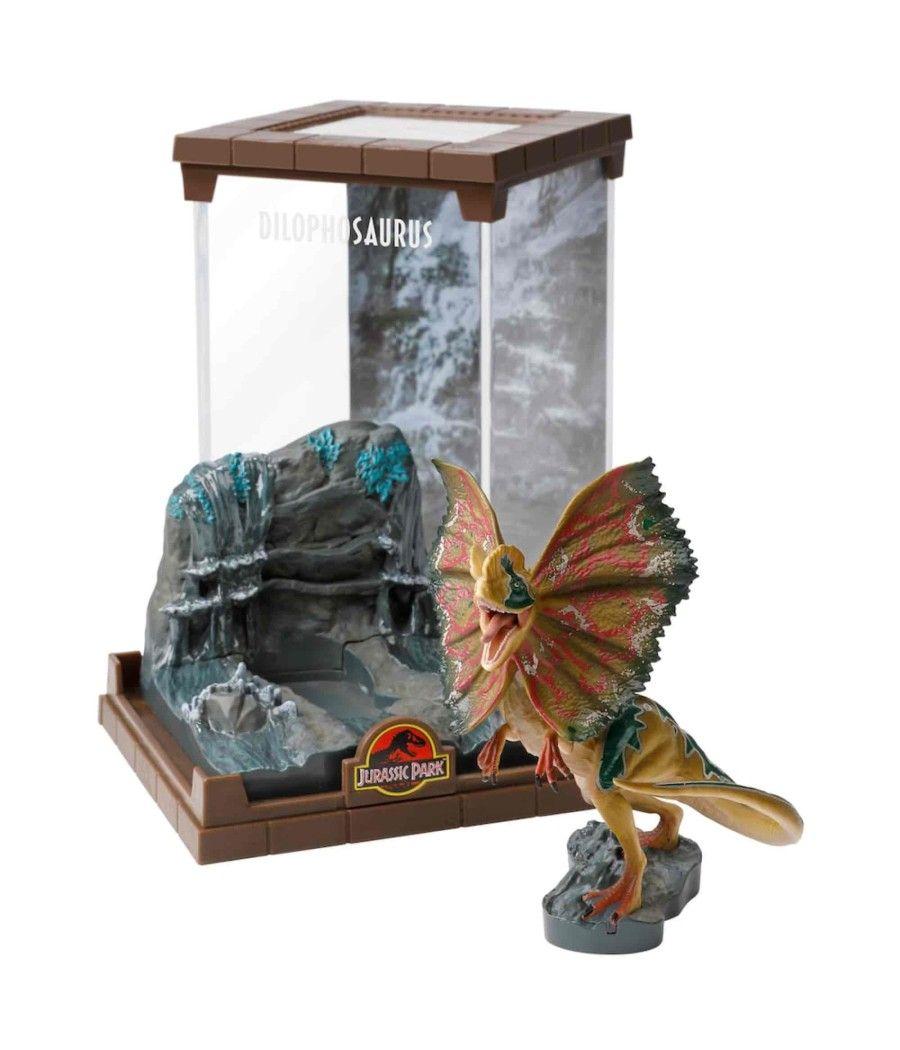 Figura the noble collection jurassic park dilophosaurus bendyfig diorama - Imagen 1