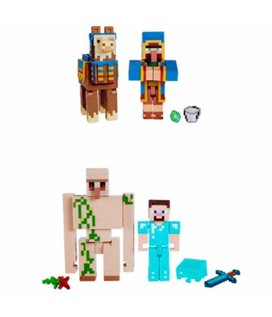 Pack 2 figuras mattel minecraft surtido - Imagen 1