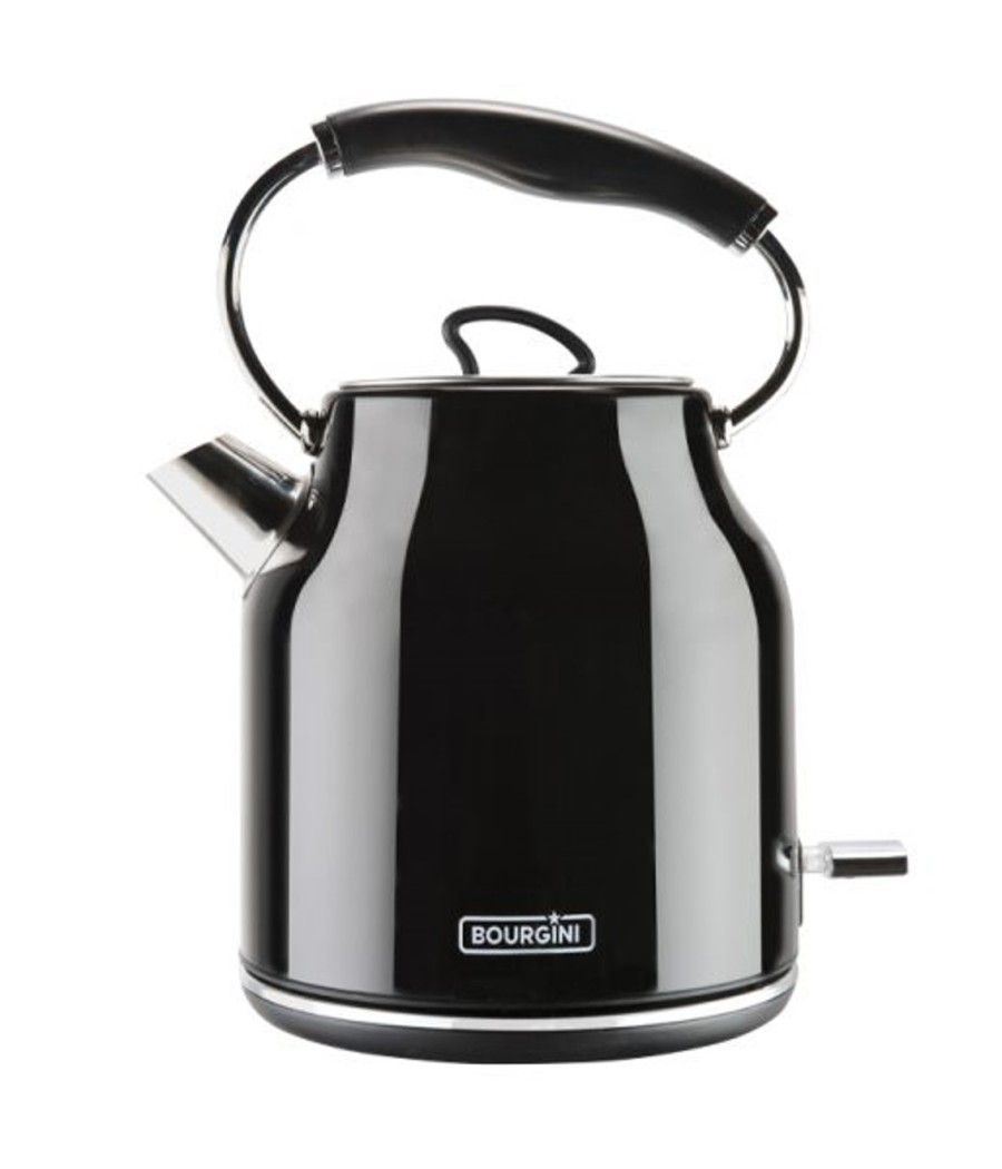 Hervidor de agua bourgini nostalgic water kettle deluxe negro 1.78l - Imagen 1