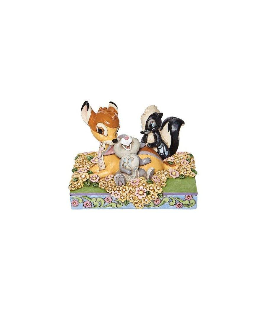 Figura enesco disney bambi y amigos entre flores - Imagen 1
