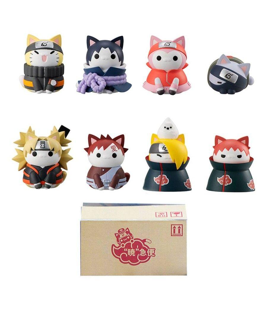 Set 8 figuras megahouse naruto shippuden nyaruto! battle vs akatsuki surtido - Imagen 1