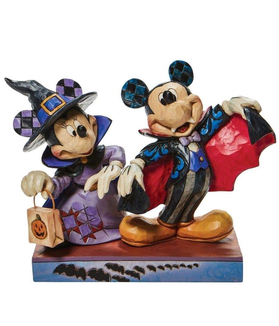 Figura enesco disney halloween mickey mouse & minnie mouse vampiro y bruja - Imagen 1