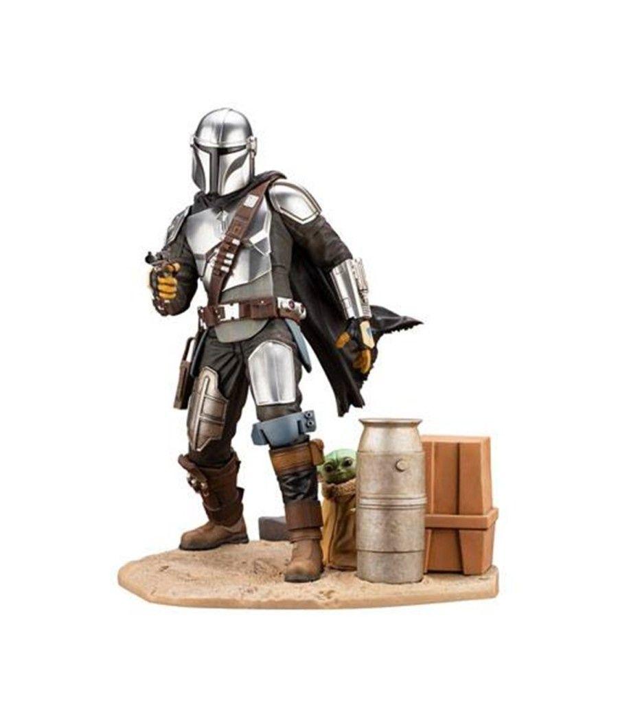 Figura kotobukiya star wars the mandalorian mandaloriano & the child grogu estatua artfx 1 - 7 - Imagen 1