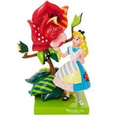 Figura enesco disney alicia en el pais de las maravillas alicia hablando con la rosa - Imagen 1