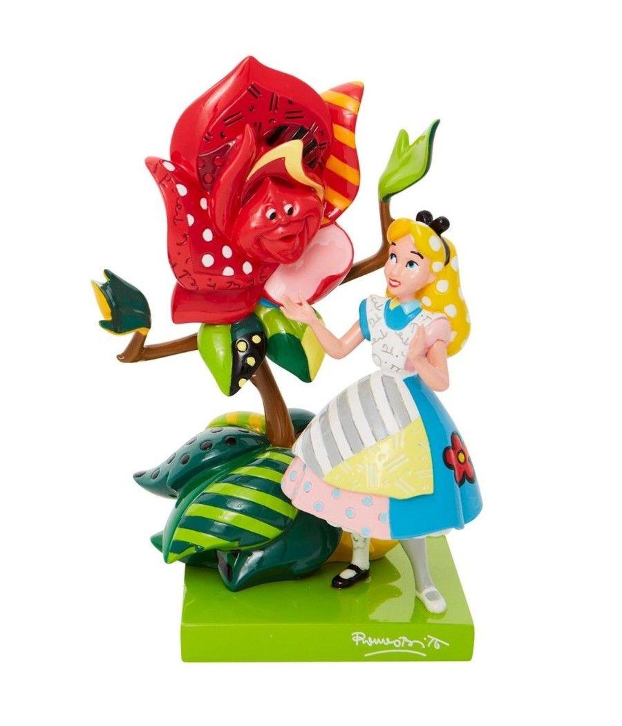 Figura enesco disney alicia en el pais de las maravillas alicia hablando con la rosa - Imagen 1