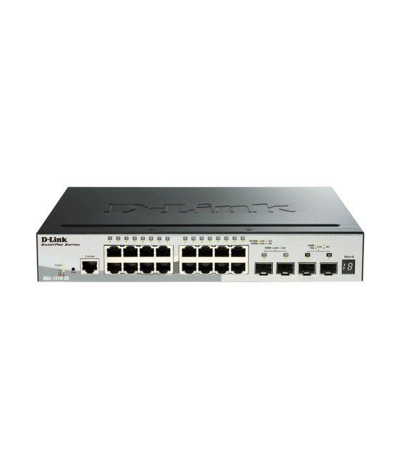D-Link DGS-1510 Gestionado L3 Gigabit Ethernet (10/100/1000) Energía sobre Ethernet (PoE) Negro - Imagen 1