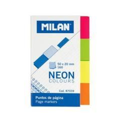 Milan marcadores de pÁgina 160 puntos 50x20mm 4 colores neÓn - Imagen 1