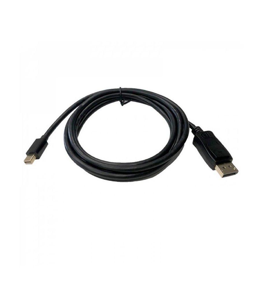 Cable mini displayport 3go cmdpdp-2m/ mini displayport macho - displayport macho/ 2m/ negro - Imagen 1