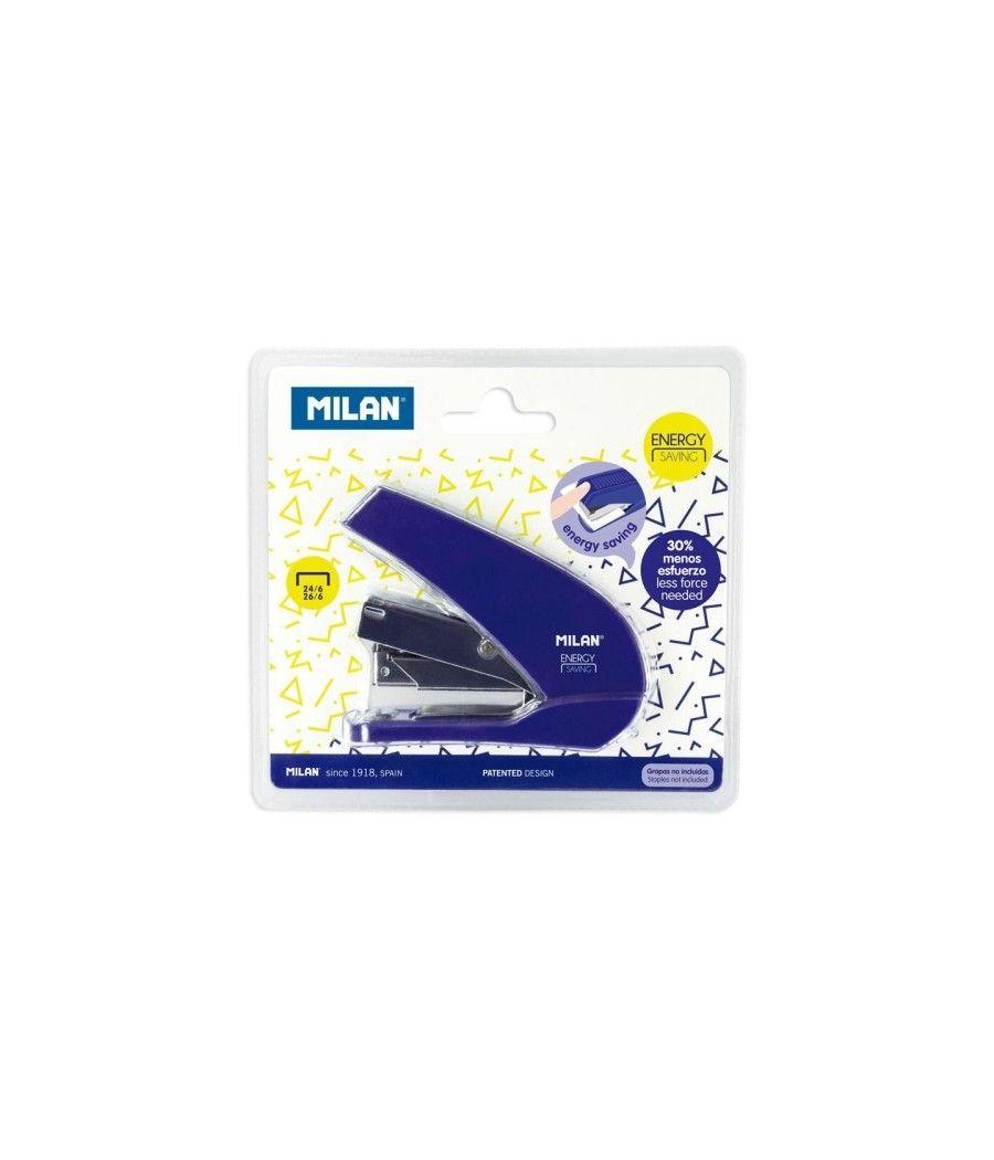 Milan grapadora compacta energy saving blister azul - Imagen 1