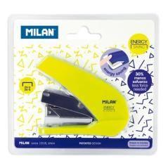 Milan grapadora compacta energy saving blister amarillo - Imagen 1