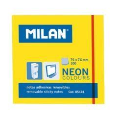 Milan bloc notas adhesivas 100 hojas 76x76mm amarillo neÓn -10u- - Imagen 1